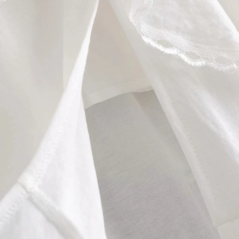 

Women Fashion Skirt White Lace Spring Longue Femme Fairy Boho Taille Ruffle Stretch Waist Chic Irregular Patchwork Jupe BHN0259