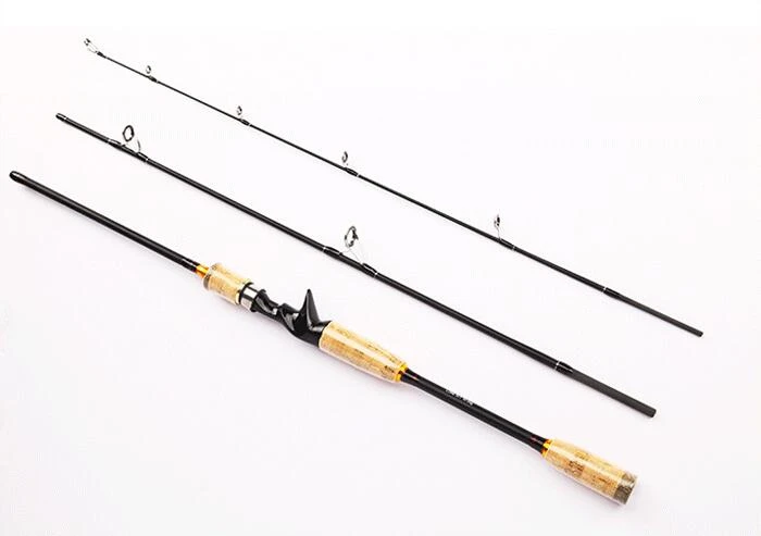 Светло-серый Спиннинговое удилище, 4 секции, сверхлегкая удочка, углеродное литье, приманка, рыболовные удочки, большая приманка, М, сила, приманка, удочка, 3 м, 2,7 м, 2,4 м, 2,1 м, М, м - Цвет: Светло-серый