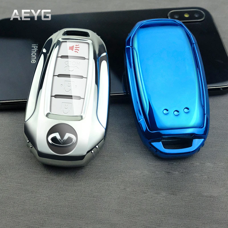 

Soft TPU Car Remote Key Full Cover Case Shell Fob Keychain For Infiniti QX50 EX25 QX50 QX60 EX35 FX35 FX45 FX50 EX37 EX25 Q60