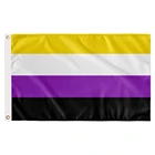 Недвоичный Флаг Гордости 3x5 футов, баннер 100D 150x90 см, Полиэстеровые латунные кольца