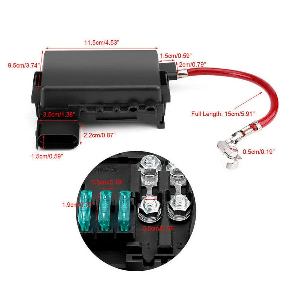 Universal 1pc Way Blade Fuse Box & Bus Bar Car Kit With Cover Marine FuseBox Holder For Auto Boat Trike | Автомобили и