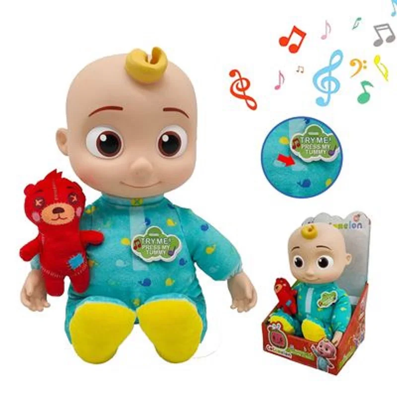 

The New Coco melon Plush Doll Sing Music Box with Seven Kinds of Music JoJo Doll Children's Toys Child Companion Doll