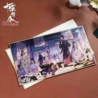 anime the untamed colored paper cards mo dao zu shi wei wuxianlan wangji figure painting board cards souvenir gift