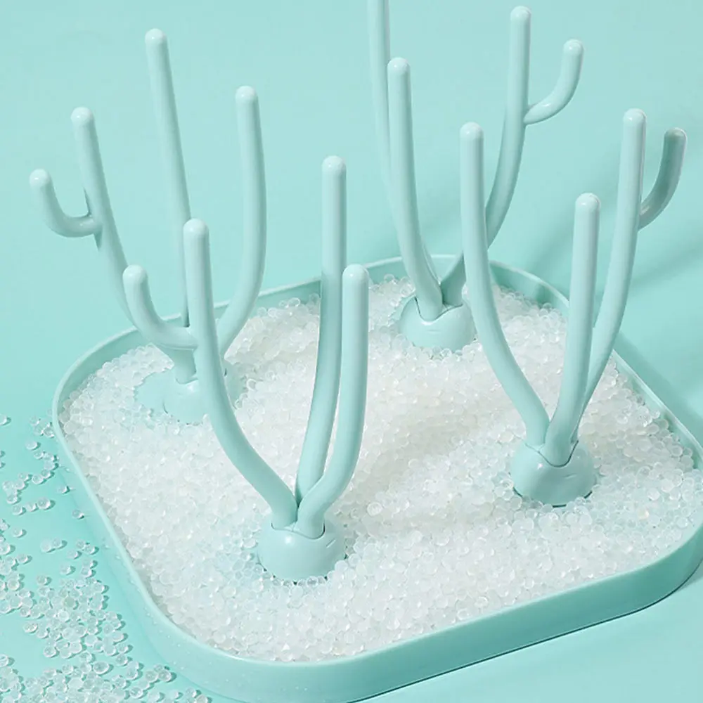 

1pc Multifunctional Baby Bottle Drain Rack Practical Baby Bottle Holder (Green)