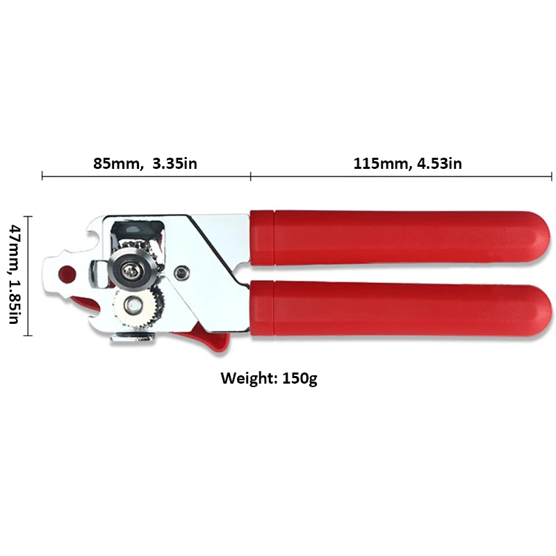 

Professional 3 in 1 Multi Funtional Smooth Edge Bottle Jar Stainless Steel Manual Can Opener for Seniors with Arthritis