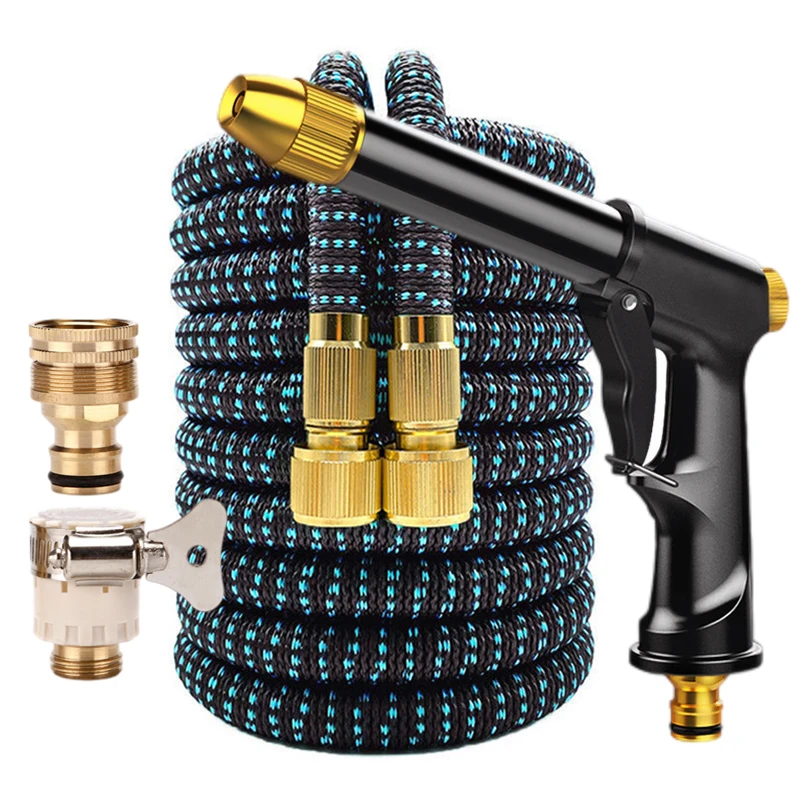 

Garden Water Hose Expandable Double Metal Connector High Pressure Pvc Reel Magic Water Pipes for Garden Farm Irrigation Car Wash