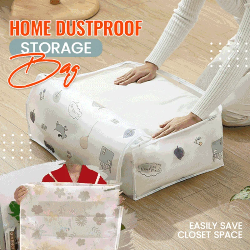 

Clothes Organizer Closet Pillow Quilt Storage Bag Folding Blanket Sorting Bags Dust-proof Wardrobe Storage Move Home Tools