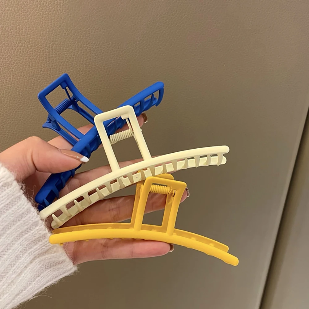 

Модная металлическая заколка для волос для женщин, большая простота, заколка-краб, Геометрическая элегантная заколка для волос в Корейском ...