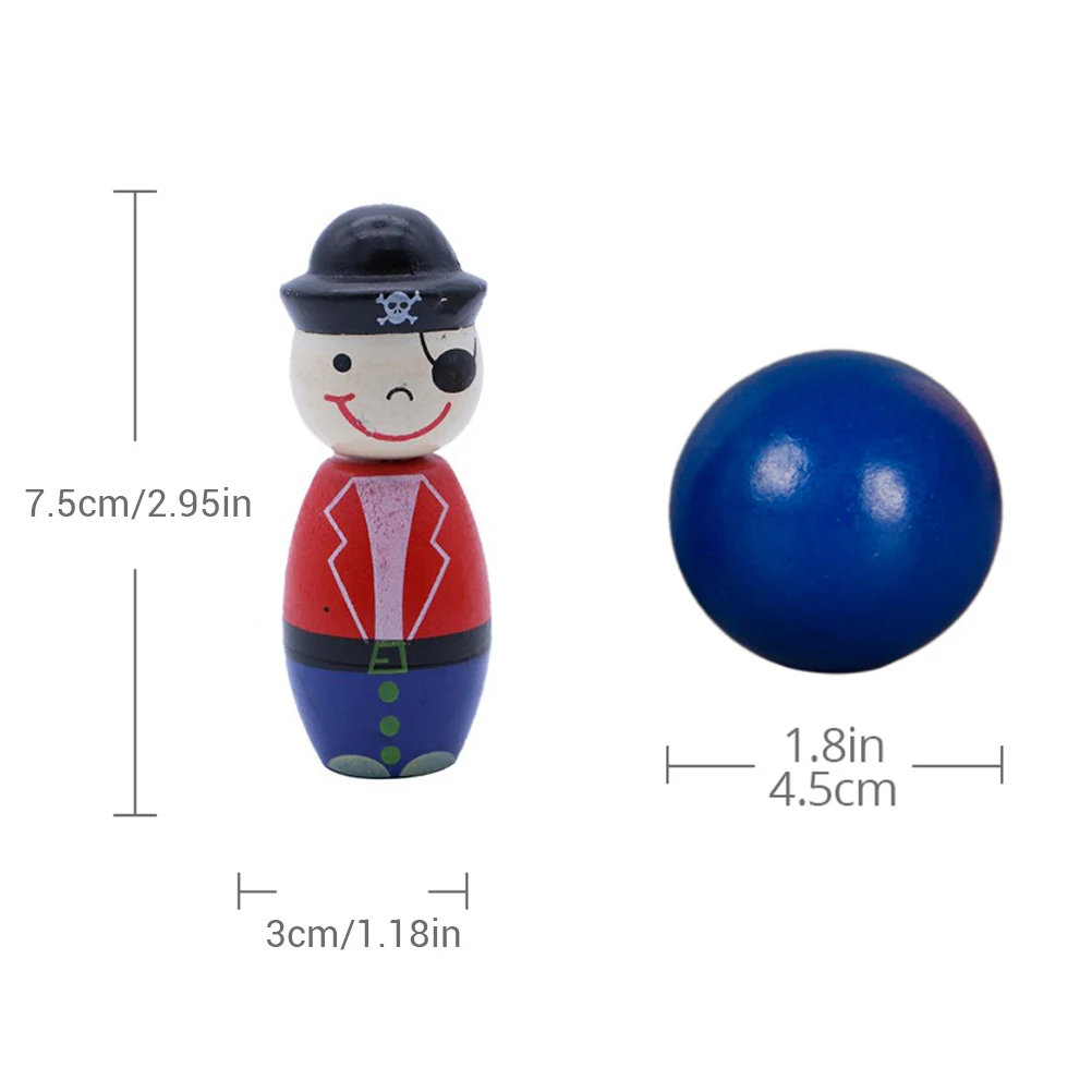 5 шт. лидер продаж 2019 детские игрушки деревянная мультяшная Пиратская кукла