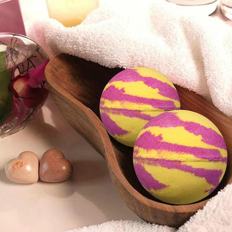 

3 Pcs Bubble Bars Salt Ball Rose Passion Fruit Orange Lemon Strawberry Bath Bomb Coconut Vanilla Bath Salt Ball Set