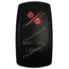 7Pin вклвыкл на DPDT красный светодиод NavAnc светильник s рокер автомобилей приборная панель катера светильник 12v 24v тумблер для Лиги генератора сигналов произвольной формы Нарвская 4x 4 стиль