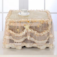 latest microwave oven cover polyester microwave oven dust cover towel rural lace style household kitchen appliance dust cover