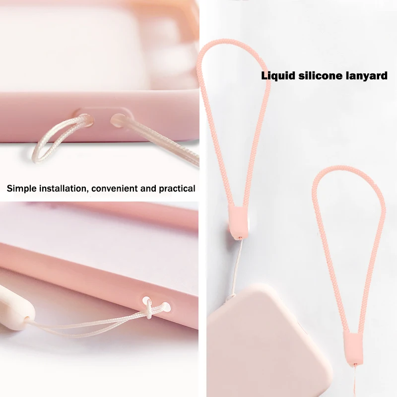 ZBK Luxury Liquid Silicone Phone Case For iPhone 11 12 Pro Max  XS MAX XR X XS 7 8 PLUS SE 2020 Cover With Strap