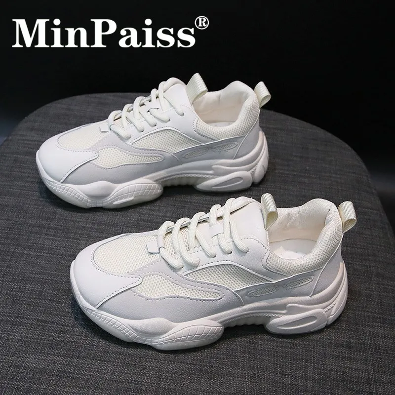 Кроссовки женские сетчатые на шнуровке повседневные Модные сникерсы удобная