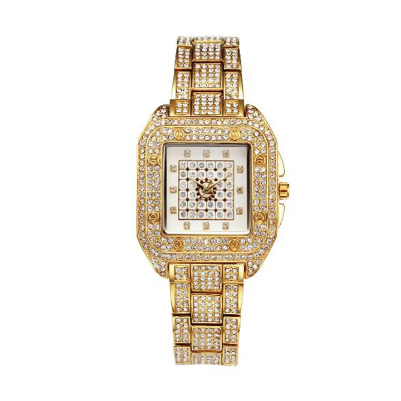 2019 Casual Square Carter Women Watches Waterproof Female Quartz Watch Waterproof Luxurious Full Diamond