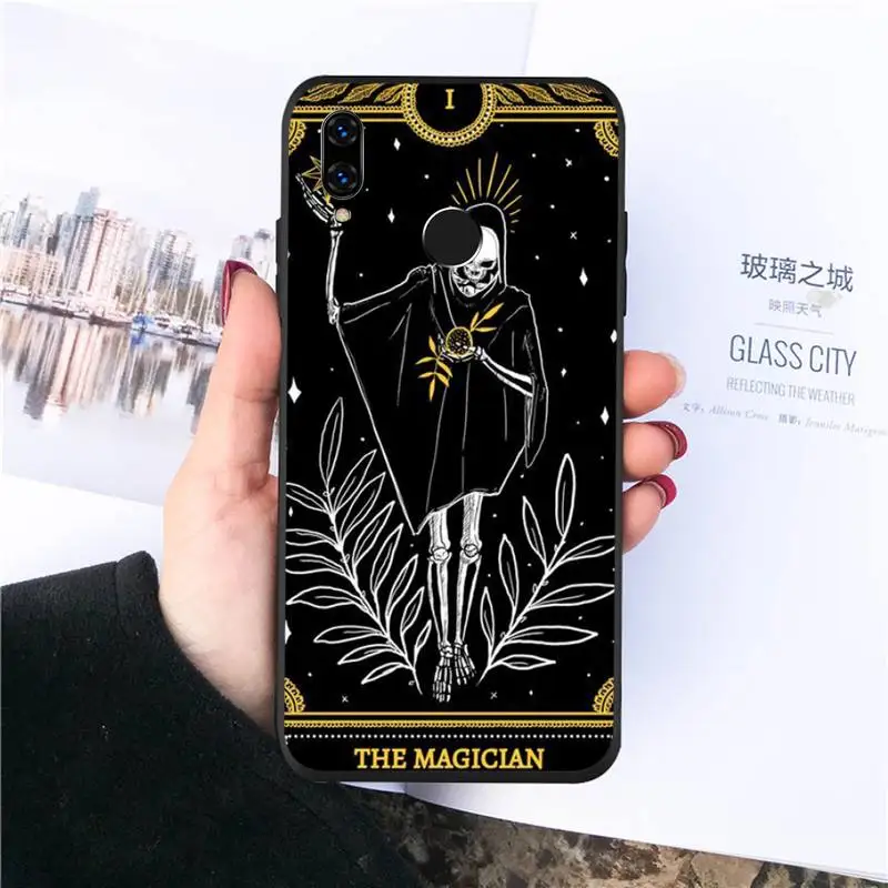 

Death Tarot design pattern Phone Case For Huawei honor Mate P 10 20 30 40 Pro 10i 9 10 20 8 x Lite Luxury brand shell funda