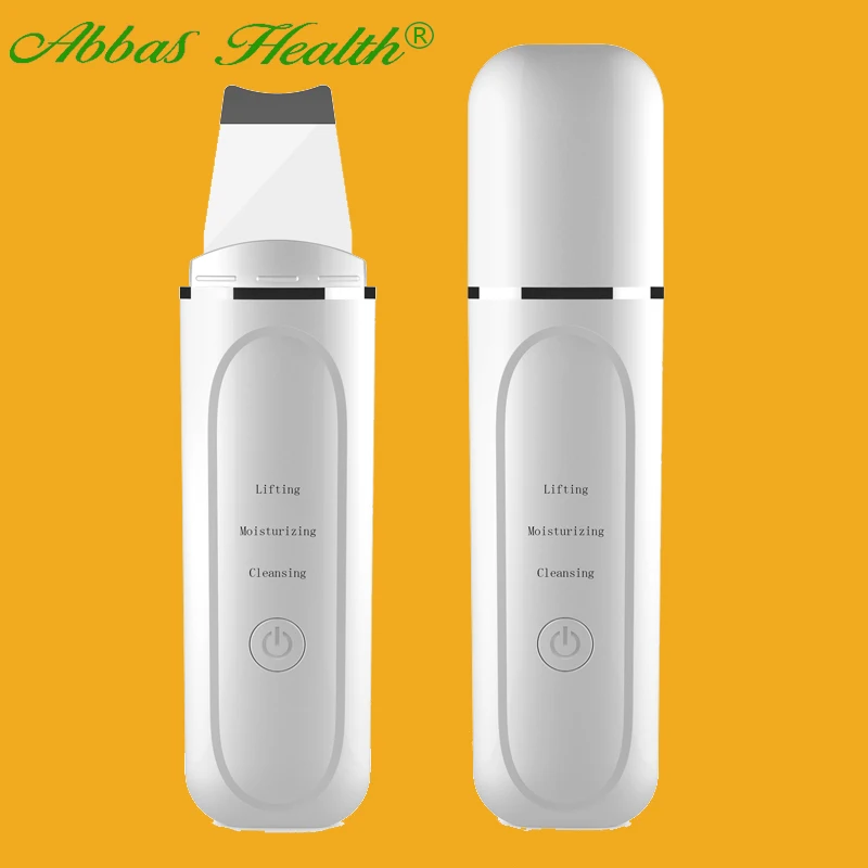 

Abbas Health Heat Skin Scrubber Facial Ultrasonic Skin Scrubber Electric Peeling Shovel Pore Cleaner Face Lifting Thermal Care