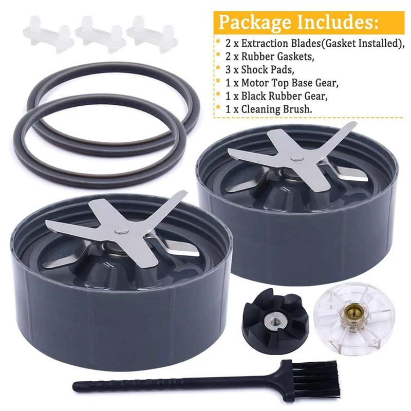 

10Pcs Extractor Bottom Blade,Replacement Parts Compatible for NutriBullet 600W & Pro 900W Series Blender Mixer