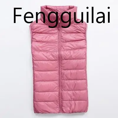 

Winter Spring Autumn Women 90% White Duck Down Vest Waistcoat Soft Warm Thin Ultra Light Waistcoat Jacket Female Brand Vest Coat