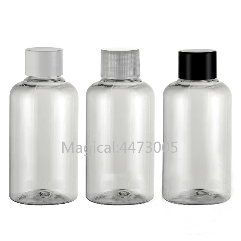 

75ml 50/100pcs Cosmetic Round Empty Refillable Bottle,DIY Clear Portable Containers,Travel Beauty Makeup Tools Shell Package