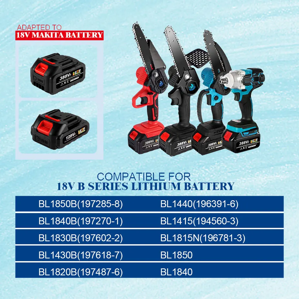 

Large battery upgrade rechargeable battery 18V lithium battery Makita 18V B series battery with power indicator