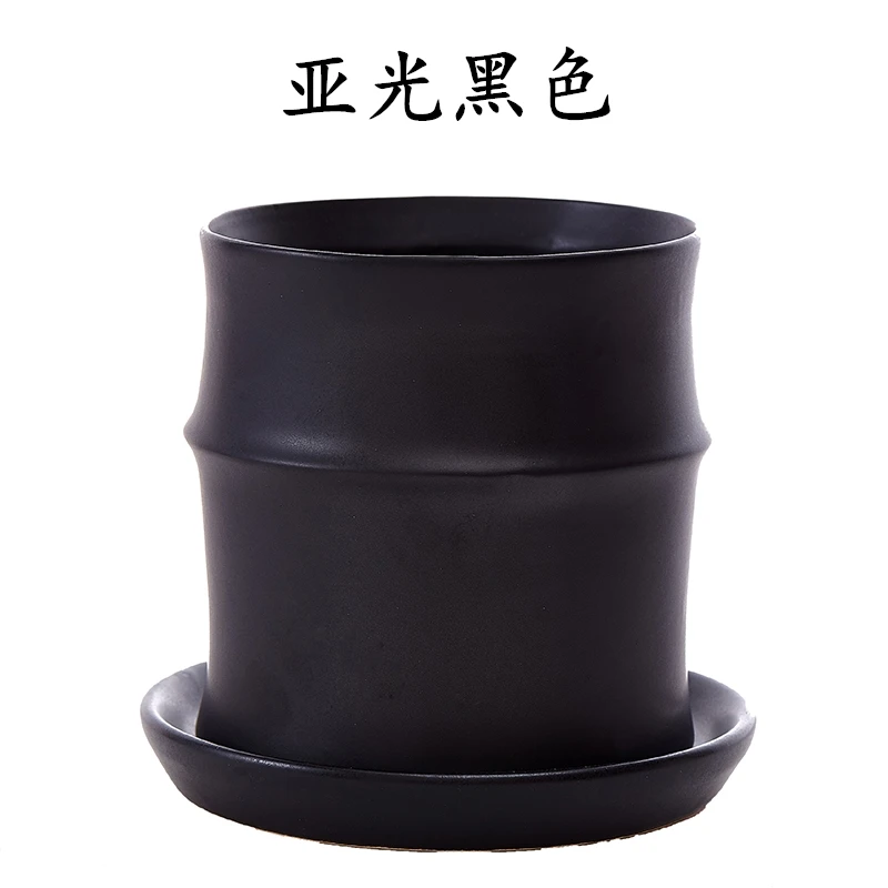 

Ceramic Black Plant Pot Nordic Creative Indoor Minimalist Gift Succulent Flower Pot Desk Suculentas Garden Accessories DG50FP