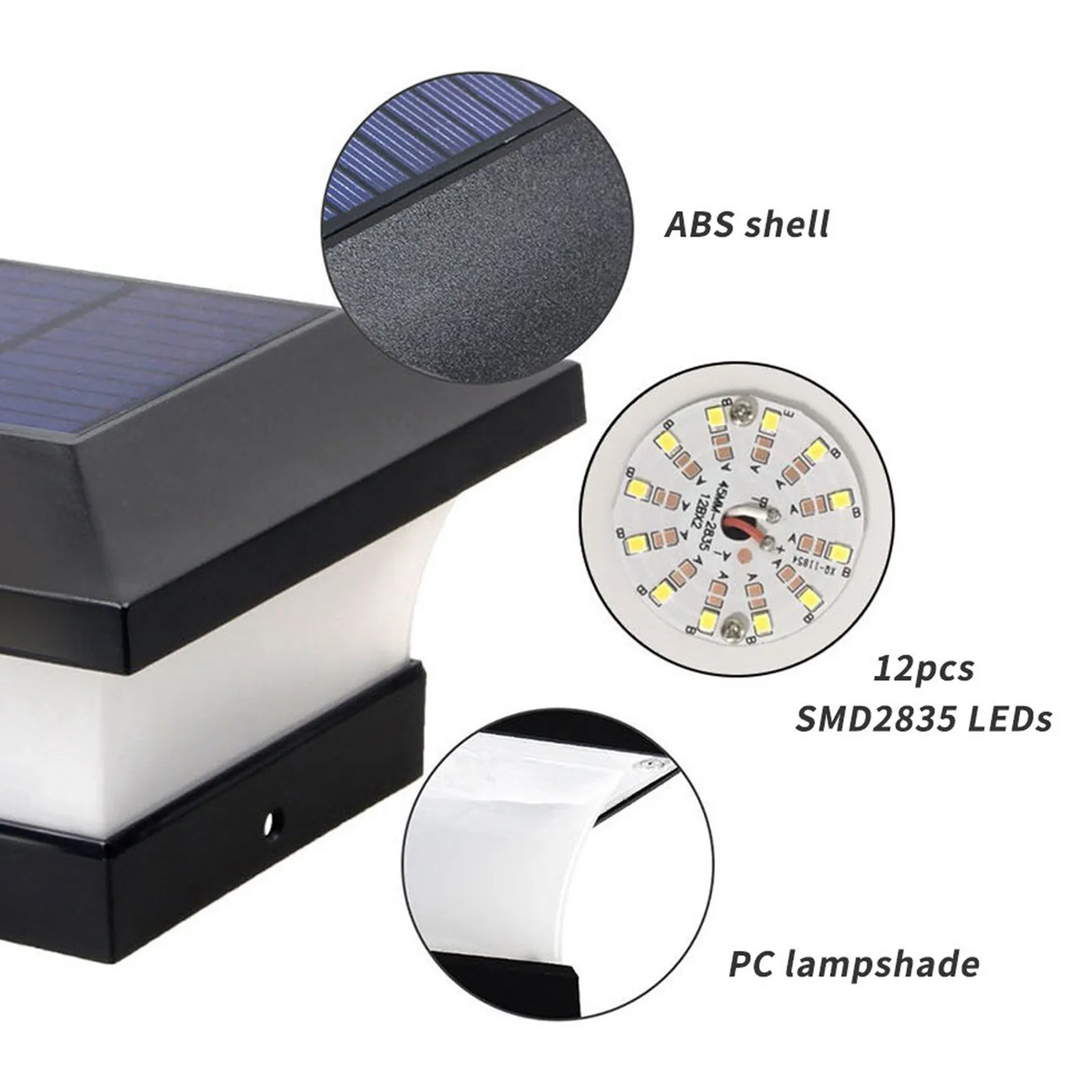 

Solar Post Cap Light IP65 Water-resistant LEDs Postcap Light Outdoor Light bicycle accessories 2021