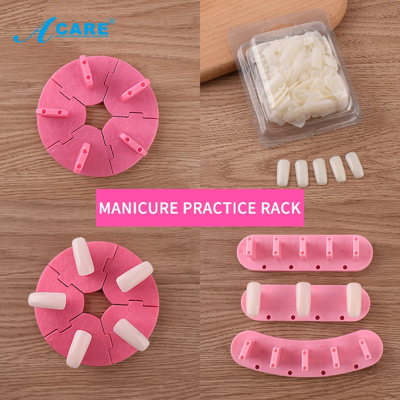 

Nail Tip Practice Display Stand Nails Patch Shelf Manicure Tools with Base False Nails Showing Shelf Manicure Tools