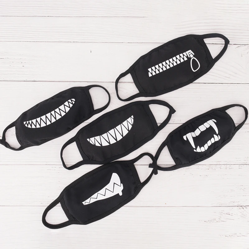 Велосипедная маска для лица 1 шт. черная хлопковая Пылезащитная рта и аниме