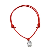 hot 20pcs adjustable bracelets zinc alloy buddha head charm adjustable red waxes rope bracelet b 63