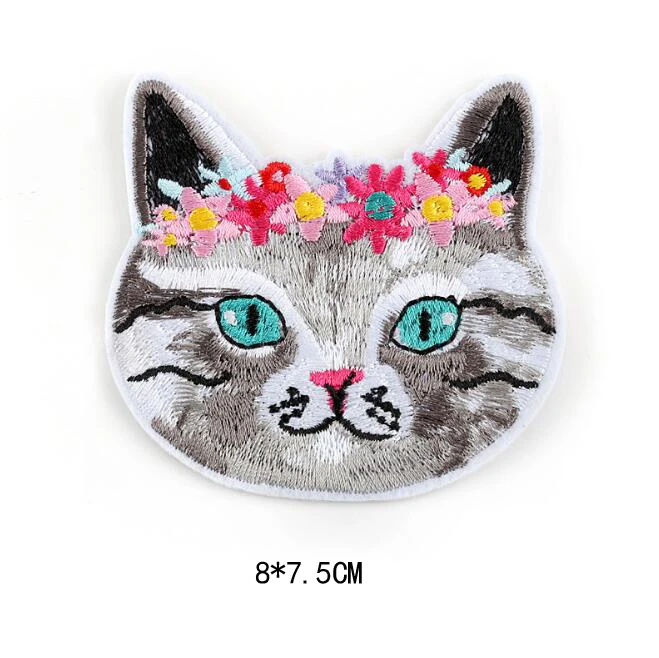 

3Pcs Cartoon Iron on Cat Embroidered Cloth Patch For Girls Boys Clothes Stickers Apparel Garment Accessories