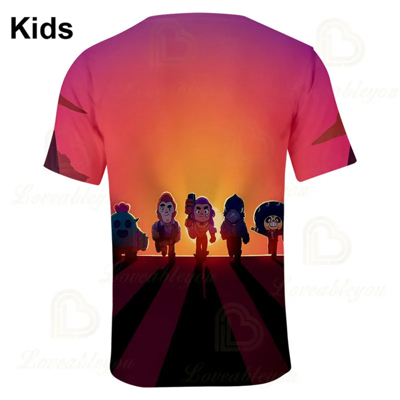 Jesse Leon Shooter Kids T-shirt Shooting Game Spike 3D Tshirt Tops Boys Girls Cartoon Shirt Teen Clothes | Детская одежда и обувь