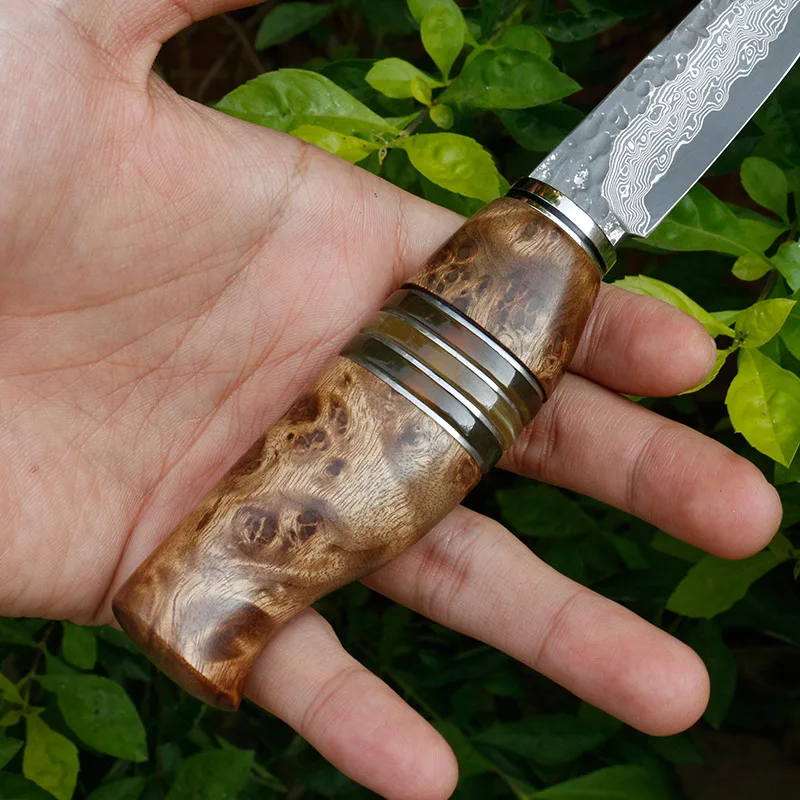 Shadowwood ручка Дамасская сталь японский самурайский тактический нож открытый