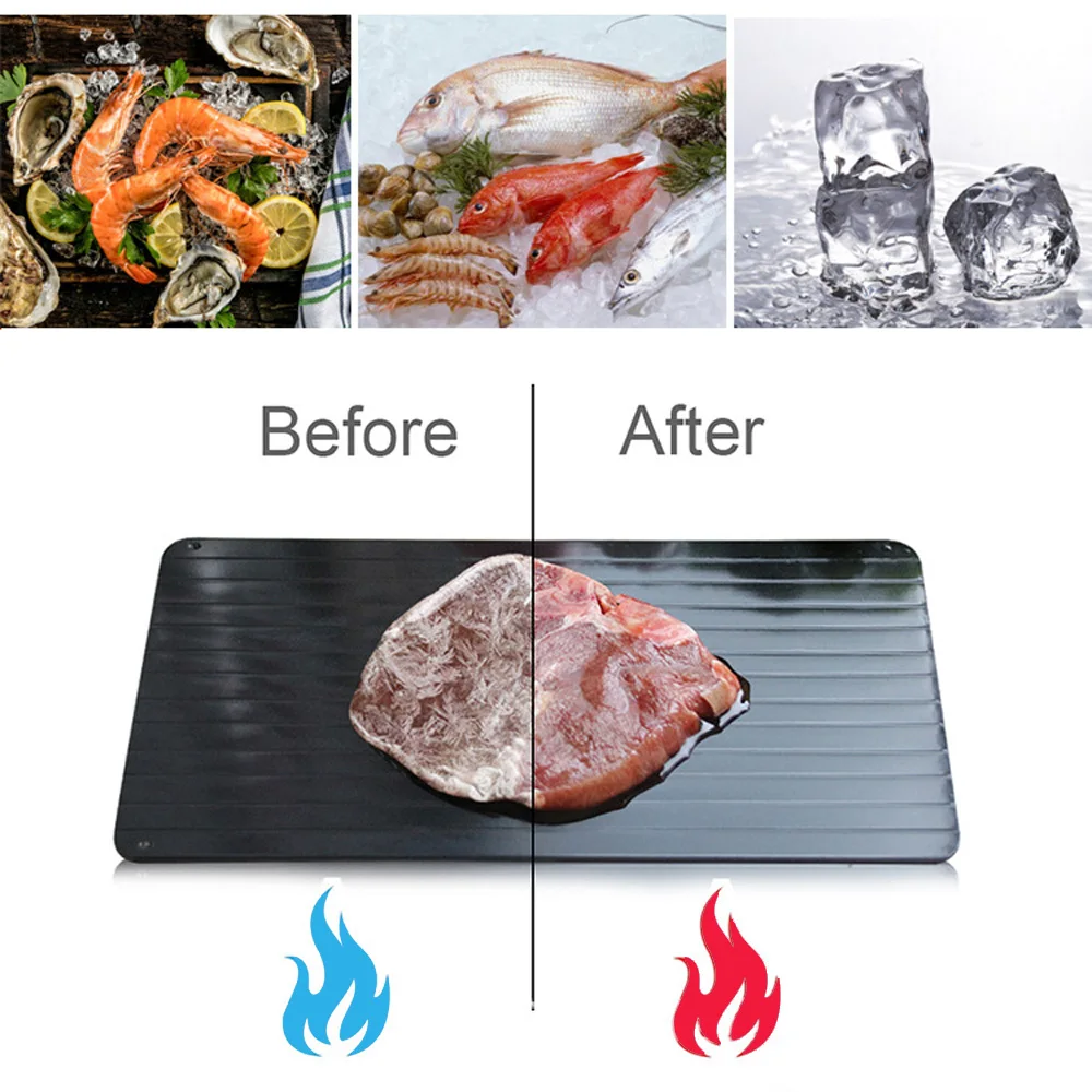 ZK20 Fast Defrosting Tray Thaw Food Meat thawing Fruit Sea Fish Quick Defrosting Plate Board Tray Kitchen Gadget Tool images - 6