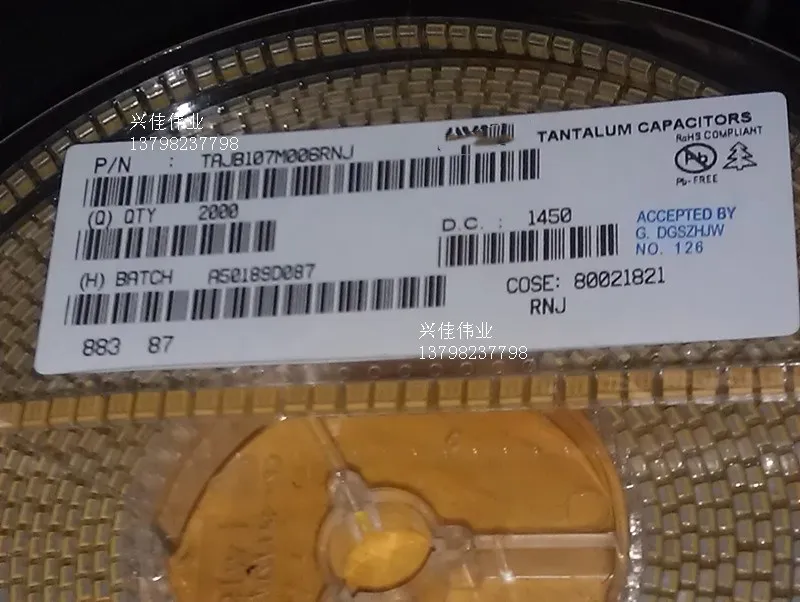 

Оригинальные 10 шт./6. 3v100uf 107 мкФ 100 V B 6,3 3528 танталовый конденсатор