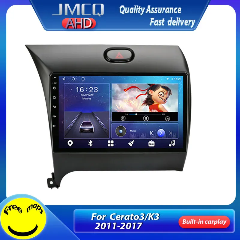 Автомагнитола JMCQ мультимедийный видеоплеер на Android 10 0 для Kia K3 Cerato Forte 2013 2017 2din GPS