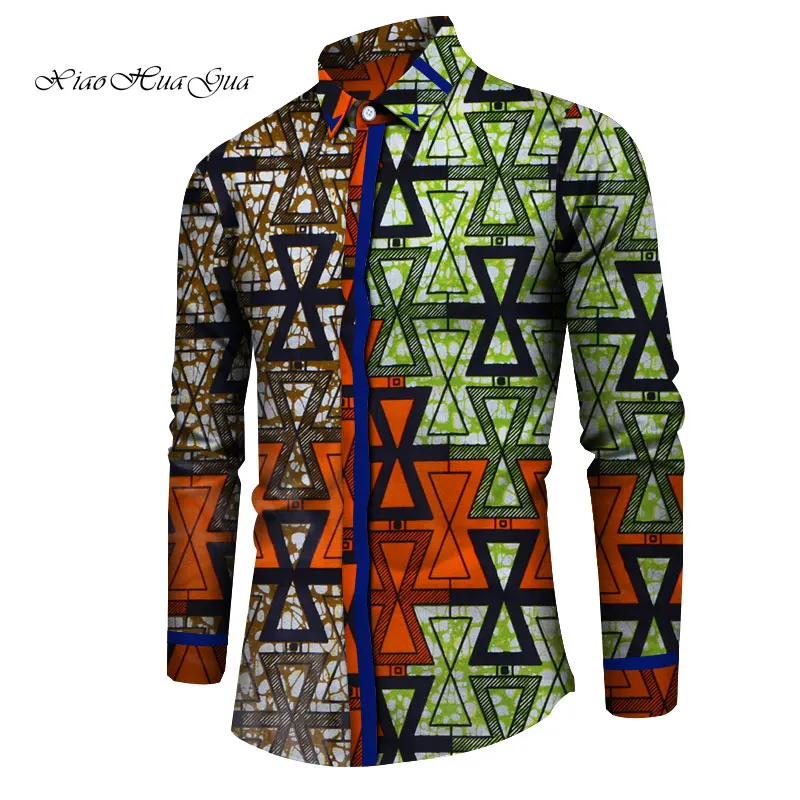 Рубашка мужская с длинным рукавом базин богатый традиционная африканская одежда