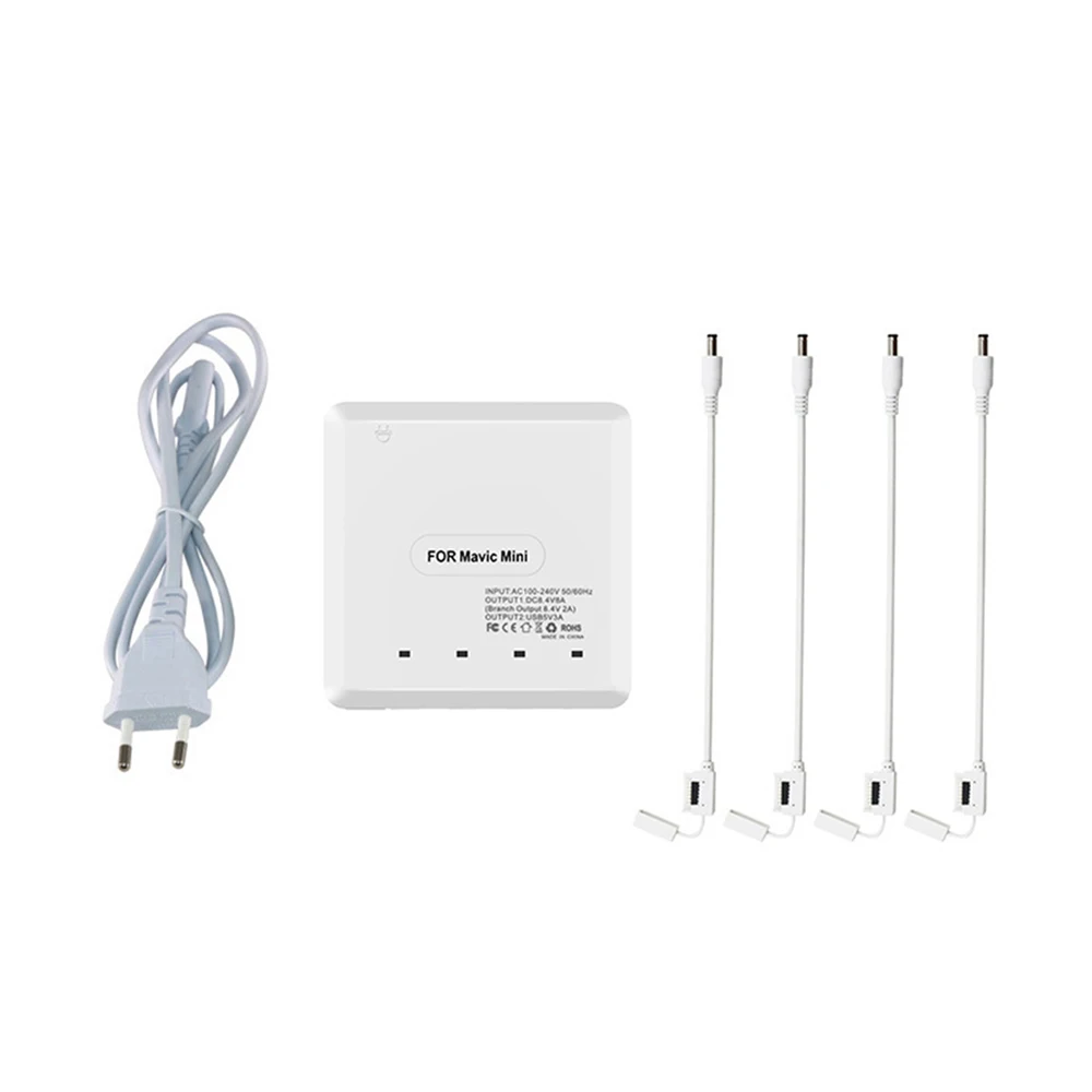 

6в1 мини зарядное устройство зарядный концентратор четыре батареи зарядный концентратор USB интерфейс для DJI Mavic мини Дрон аксессуары США/Вел...