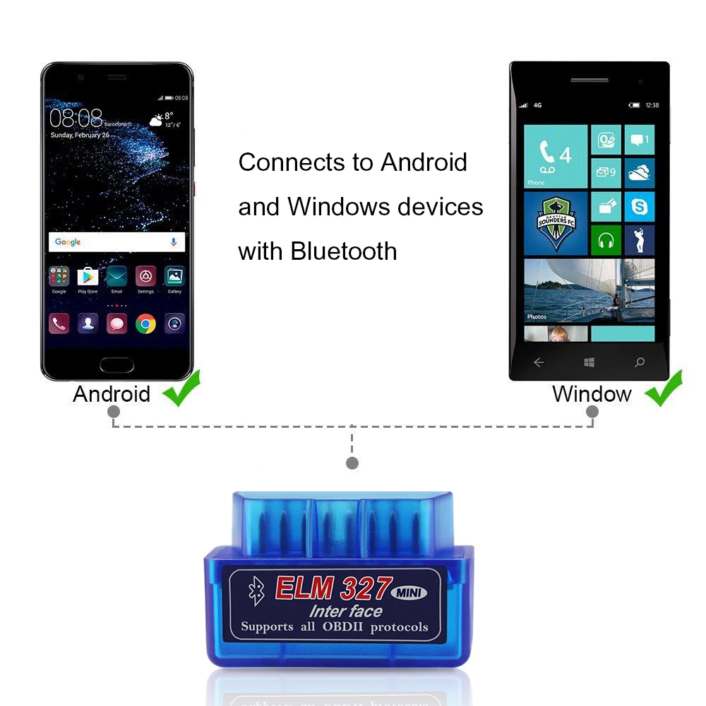Bluetooth ELM327 V1.5 с чипом PIC18F25K80 автомобильный мини-сканер OBD2 диагностический