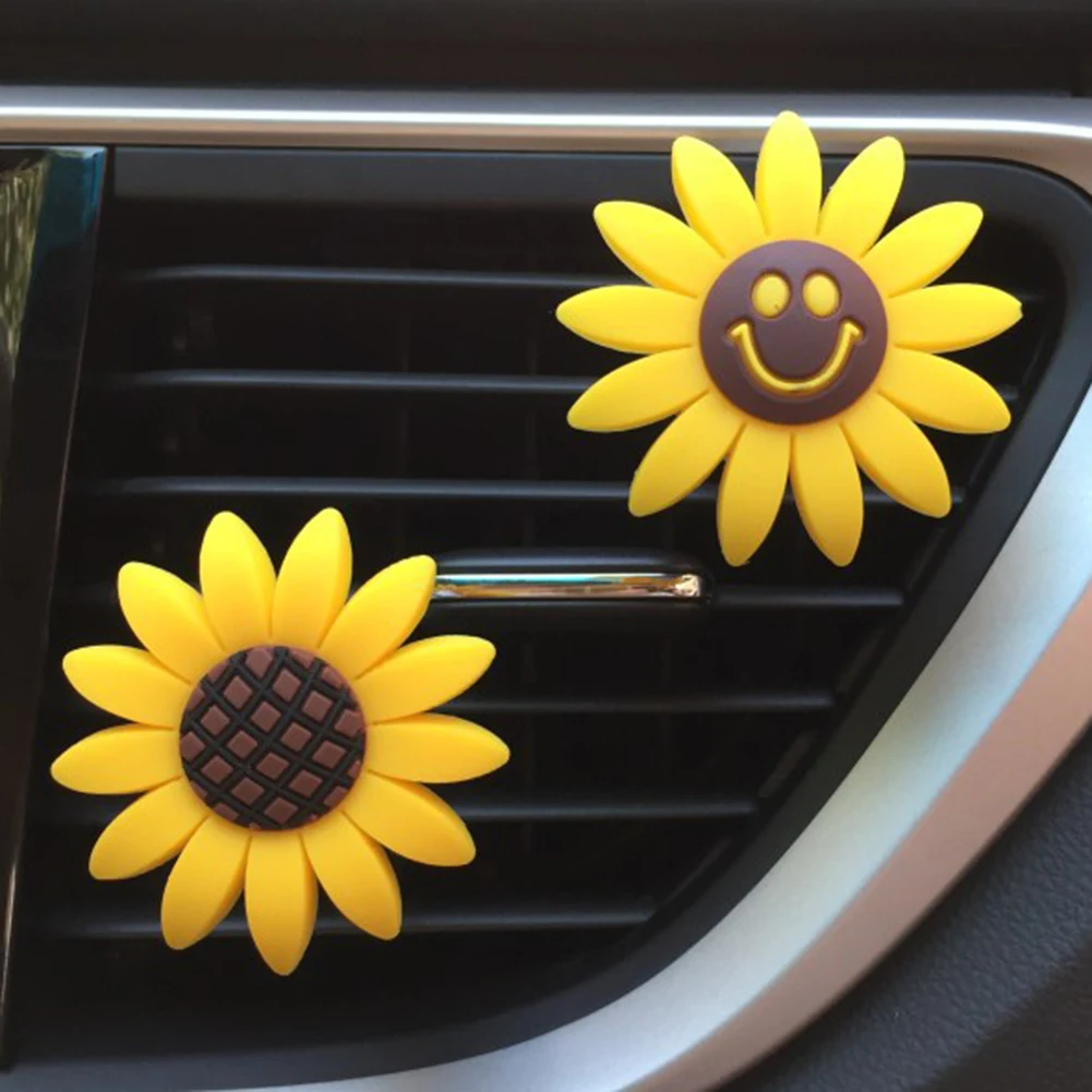 

Car Air Freshener Air Vent Clip Sunflower Air Condition Aroma Diffuser Solid Perfume Fragrance Air Outlet Clip Car Interior