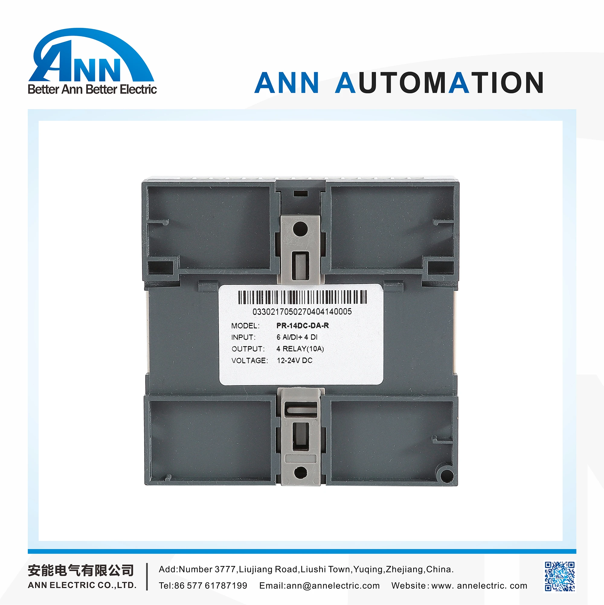 PR-14DC-DA-R с ЖК-дисплеем без кабеля DC12V-DC24V 6 DI/AI(0...10V)+ 4 DI реле (10A) выход умное