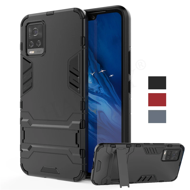 

For Vivo S7 Case Cover For Vivo S1 Pro S5 S6 Shockproof Bumper Robot Holder Stand Smooth Armor Phone Back Case For Vivo S7 5G