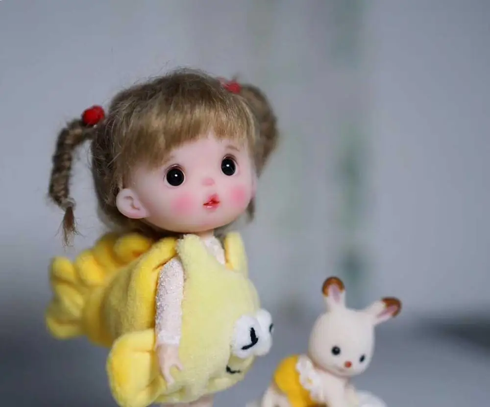 24 OB11 кукла голова Кастомизация 1/8 BJD куклы OB Полимерная глина - Цвет: 24