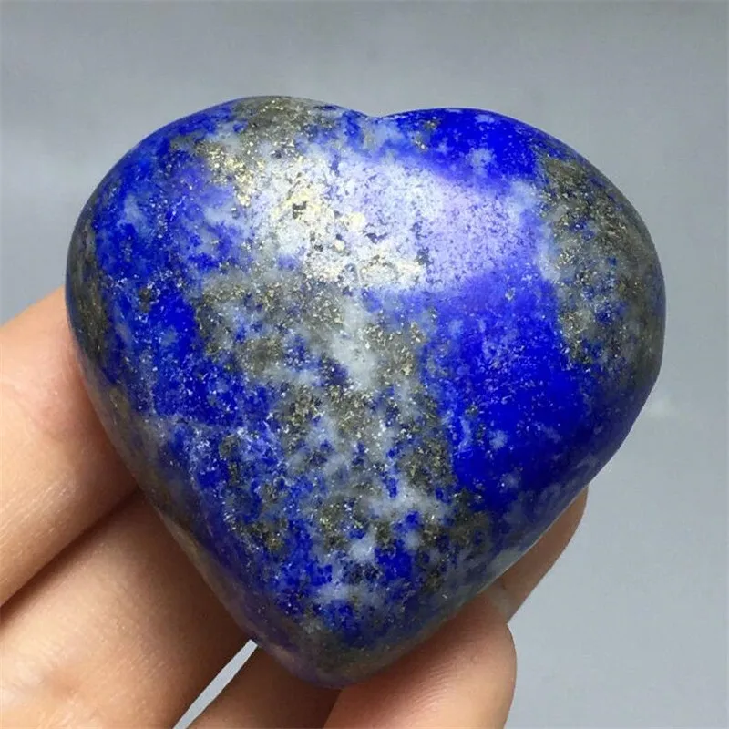 Топ! Натуральный красивый Лазурит КВАРЦЕВЫЙ кристалл сердце Исцеление 1