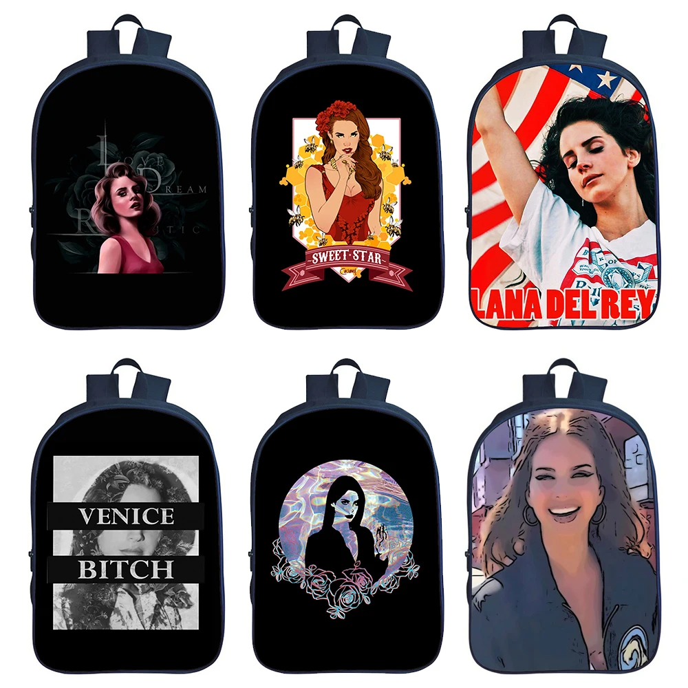 

Рюкзак певица Лана Дель Рей для мальчиков и девочек, модные вместительные школьные ранцы для подростков, женская сумка, студенческий Ранец ...