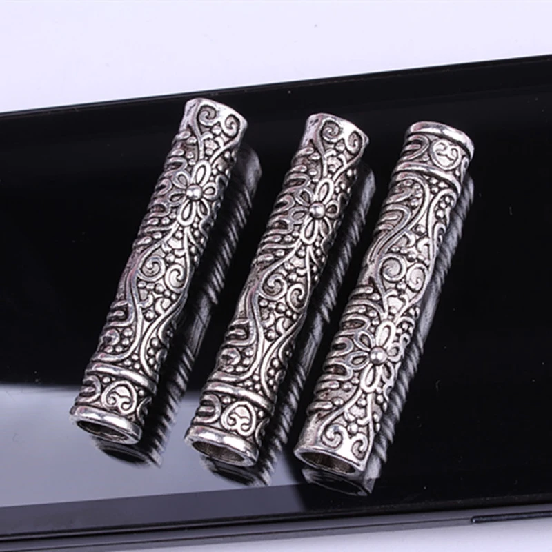 2 шт. кулон дреды манжеты оплетка Бусы Ожерелье Борода трубки антикварные DIY