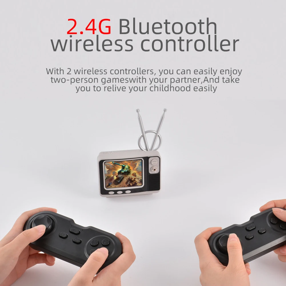 

Retro Bookshelf TV Game Console 3.0 HD Display Screen 2.4G Wireless Controller Bulit-In 108 Classic Games Retro Mini TV Console