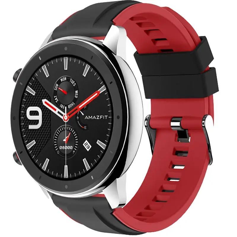 Силиконовый ремешок для часов Xiaomi Huami Amazfit GTR 47 мм смарт браслет мужчин и женщин