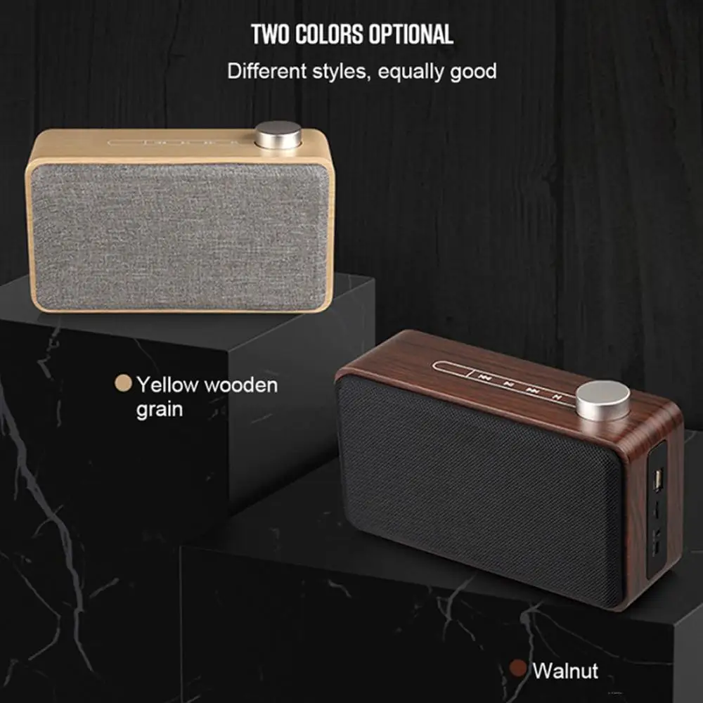 High Quality Wooden Bluetooth Speaker Touch Control Subwoofer Stereo MP3 Support TF Card AUX USB Music Sound Box | Электроника