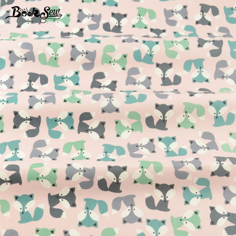 40x50cm Booksew, 40x50 см, хлопок, ткань Telas Tissu, мультфильм, животные, цветы, серия, Анкара, ткань, подушка, одеяла, сделай сам, пэчворк, для детей - Цвет: 40x50cm
